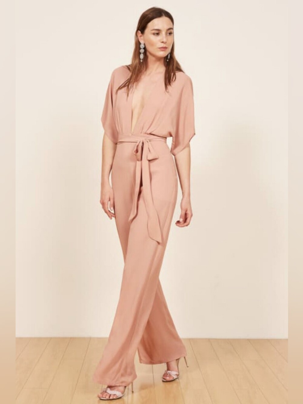 Reformation Blush Pink Viscose Slip Dress